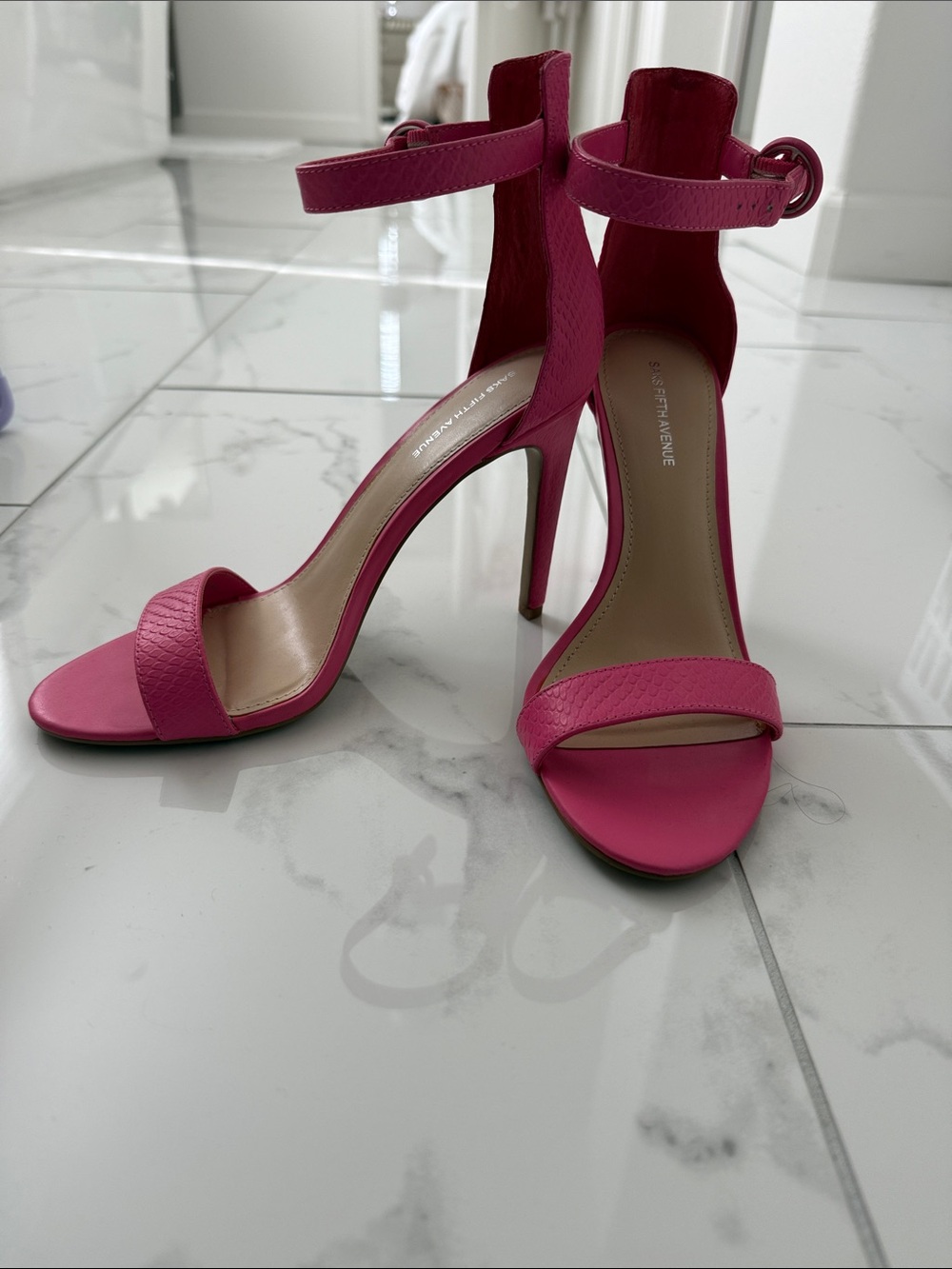 Hot Pink Ankle-Strap Stilettos NWT